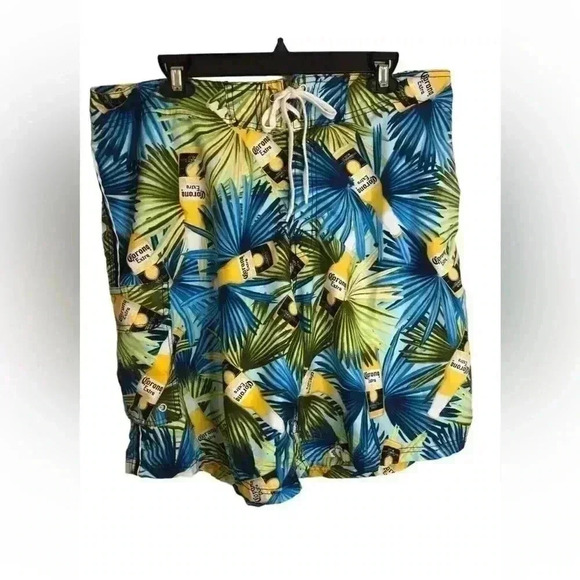 Corona Mens Blue Yellow Green Floral Board Shorts Unlined size 38 - Picture 1 of 3